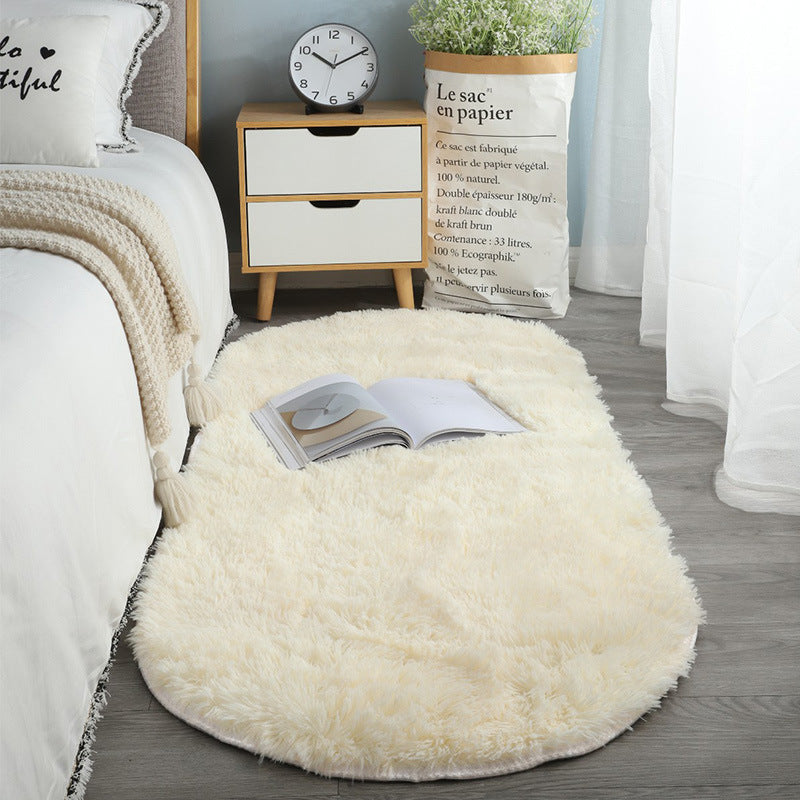 Oval Fluffy Ultra Soft Bedside Mat