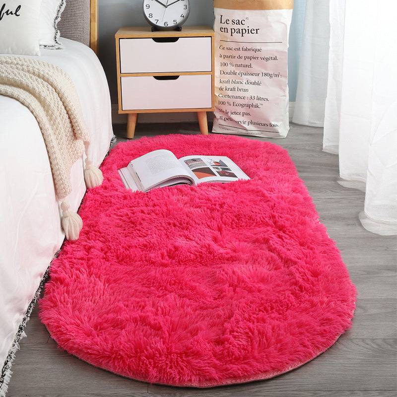 Oval Fluffy Ultra Soft Bedside Mat