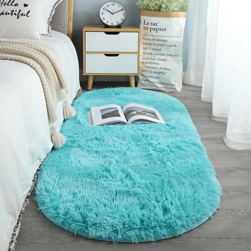 Oval Fluffy Ultra Soft Bedside Mat