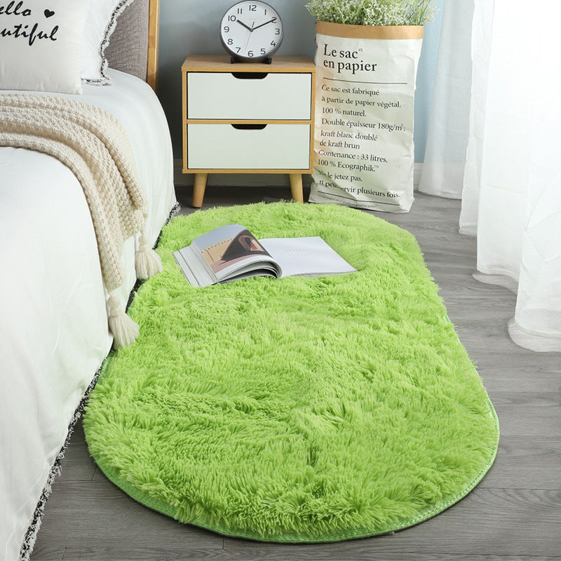 Oval Fluffy Ultra Soft Bedside Mat