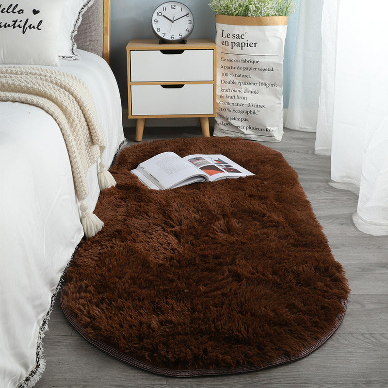 Oval Fluffy Ultra Soft Bedside Mat